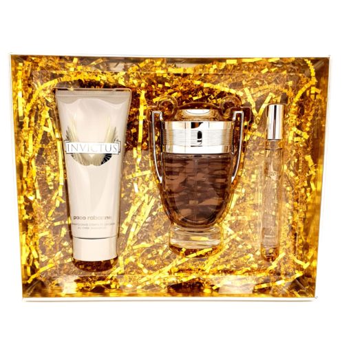 Paco Rabanne Invictus Gift Set 100ml Eau de Toilette + 100ml All Over Shampoo + 10ml Eau de Toilette