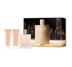 Hugo Boss Alive Gift Set 80ml Eau de Parfum + 75ml Perfumed Hand & Body Lotion + 50ml Perfumed Bath & Shower Gel