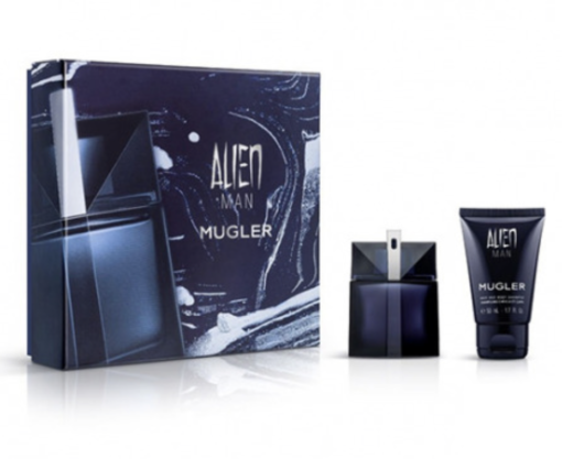 Mugler Alien Man Gift Set 50ml Eau de Toilette + 50ml Hair & Body Shampoo