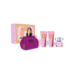 Versace Bright Crystal Gift Set 90ml Eau de Toilette + 100ml Body Lotion + 100ml Bath & Shower Gel + Make Up Tas