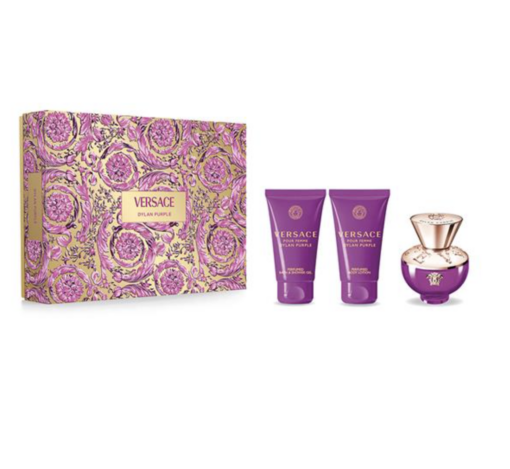 Versace Dylan Purple Gift Set 50ml Eau de Parfum + 50ml Shower Gel + 50ml Body Lotion